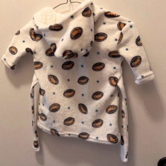 Modern Baby Football Hooded Bath Robe - Picture 4 of 5